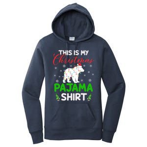 This Is My Polar Bear Christmas Pajamas Polar Bear Xmas Gift Women's Pullover Hoodie