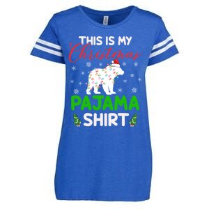 This Is My Polar Bear Christmas Pajamas Polar Bear Xmas Gift Enza Ladies Jersey Football T-Shirt