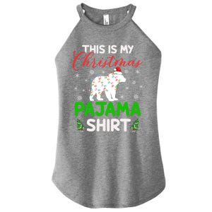 This Is My Polar Bear Christmas Pajamas Polar Bear Xmas Gift Women's Perfect Tri Rocker Tank