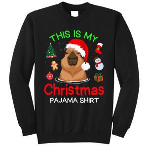 This is my Christmas Pajama Funny Capybara Xmas pjs Sweatshirt