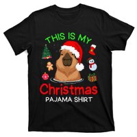 This is my Christmas Pajama Funny Capybara Xmas pjs T-Shirt