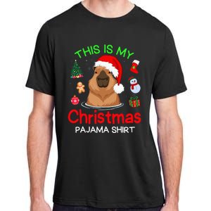 This is my Christmas Pajama Funny Capybara Xmas pjs Adult ChromaSoft Performance T-Shirt