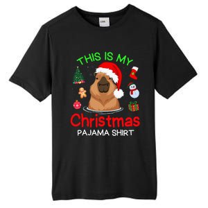 This is my Christmas Pajama Funny Capybara Xmas pjs Tall Fusion ChromaSoft Performance T-Shirt