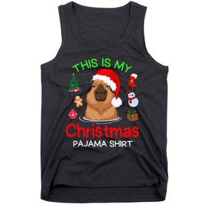 This is my Christmas Pajama Funny Capybara Xmas pjs Tank Top