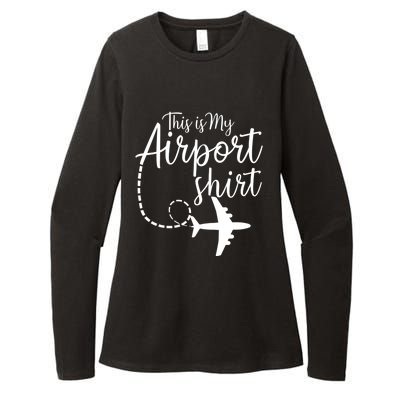 This Is My Airport Airplane Mode Traveling Vacation Gift Womens CVC Long Sleeve Shirt