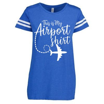 This Is My Airport Airplane Mode Traveling Vacation Gift Enza Ladies Jersey Football T-Shirt