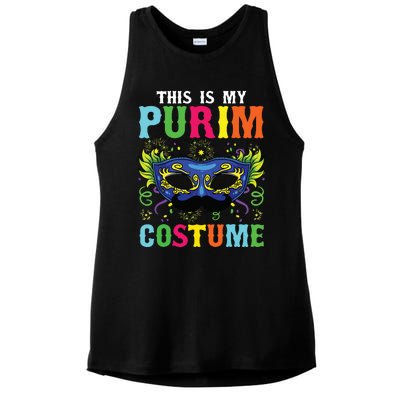 This Is My Purim Costume I Jewish Happy Purim Ladies PosiCharge Tri-Blend Wicking Tank