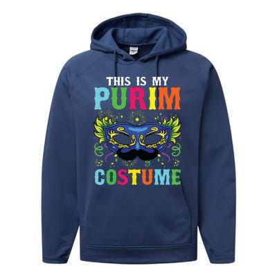 This Is My Purim Costume I Jewish Happy Purim Performance Fleece Hoodie