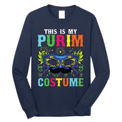 This Is My Purim Costume I Jewish Happy Purim Long Sleeve Shirt