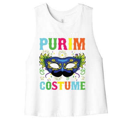 This Is My Purim Costume I Jewish Happy Purim Women's Racerback Cropped Tank