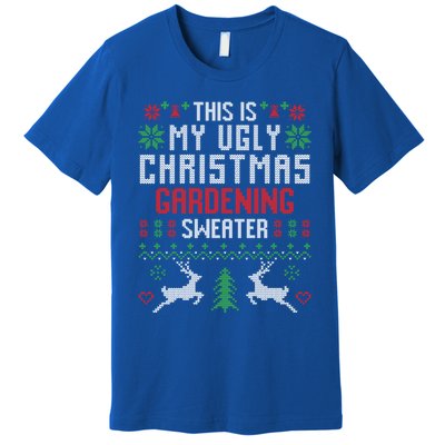 This Is My Ugly Christmas Gardening Sweater Gardener Gift Premium T-Shirt