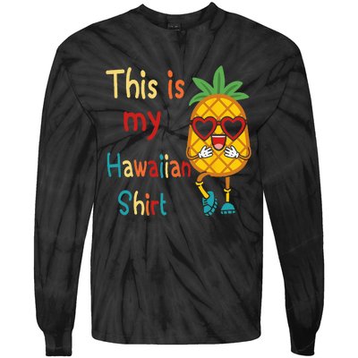 This Is My Hawaiian Tropical Luau Costume Party Hawaii Tie-Dye Long Sleeve Shirt