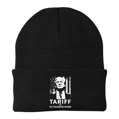 Tariff Is My Favorite Word Trump Funny Saying Knit Cap Winter Beanie