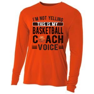 This Is My Basketball Coach Voice Basketball Coaching Gift Cooling Performance Long Sleeve Crew