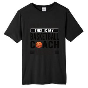 This Is My Basketball Coach Voice Basketball Coaching Gift Tall Fusion ChromaSoft Performance T-Shirt