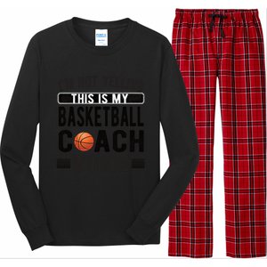 This Is My Basketball Coach Voice Basketball Coaching Gift Long Sleeve Pajama Set