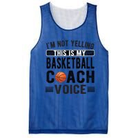 This Is My Basketball Coach Voice Basketball Coaching Gift Mesh Reversible Basketball Jersey Tank