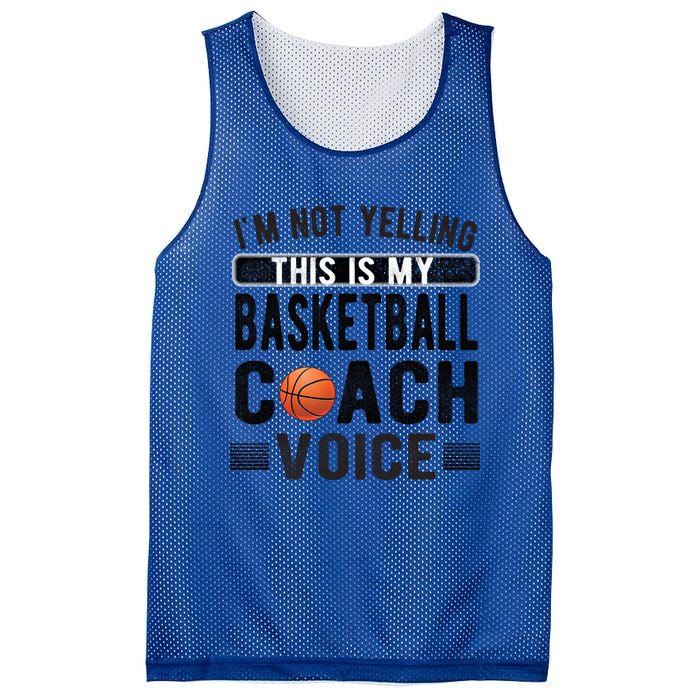 This Is My Basketball Coach Voice Basketball Coaching Gift Mesh Reversible Basketball Jersey Tank