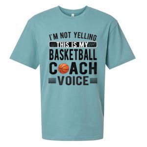 This Is My Basketball Coach Voice Basketball Coaching Gift Sueded Cloud Jersey T-Shirt