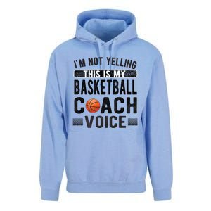 This Is My Basketball Coach Voice Basketball Coaching Gift Unisex Surf Hoodie