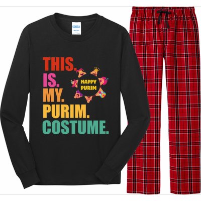 This Is My Purim Costume Funny Jewish Hataschen Gift Long Sleeve Pajama Set