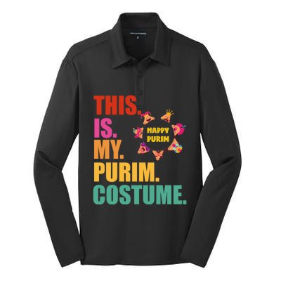 This Is My Purim Costume Funny Jewish Hataschen Gift Silk Touch Performance Long Sleeve Polo