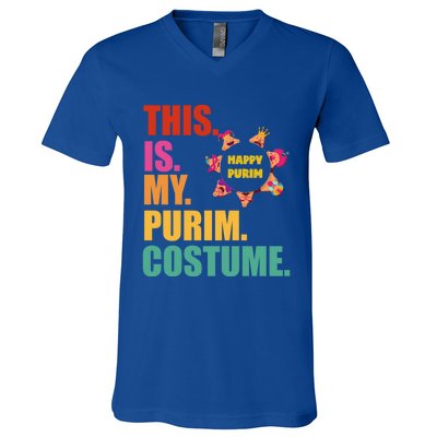 This Is My Purim Costume Funny Jewish Hataschen Gift V-Neck T-Shirt