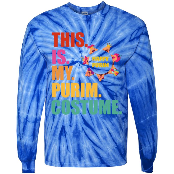 This Is My Purim Costume Funny Jewish Hataschen Gift Tie-Dye Long Sleeve Shirt