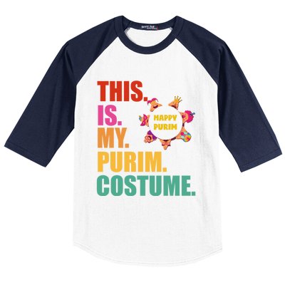 This Is My Purim Costume Funny Jewish Hataschen Gift Baseball Sleeve Shirt