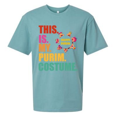 This Is My Purim Costume Funny Jewish Hataschen Gift Sueded Cloud Jersey T-Shirt