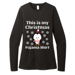 This Is My Christmas Pajama Cute Penguin Womens CVC Long Sleeve Shirt