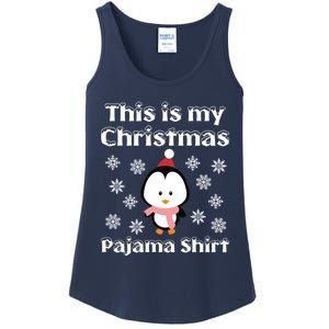 This Is My Christmas Pajama Cute Penguin Ladies Essential Tank