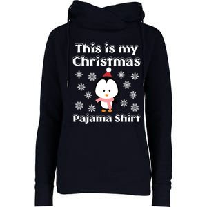 This Is My Christmas Pajama Cute Penguin Womens Funnel Neck Pullover Hood