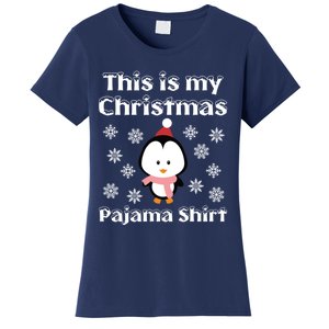 This Is My Christmas Pajama Cute Penguin Women's T-Shirt