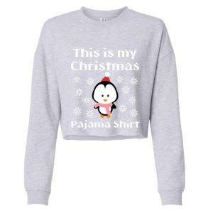 This Is My Christmas Pajama Cute Penguin Cropped Pullover Crew