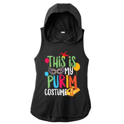 This Is My Purim Costume Jewish Happy Purim Hamantash Gift Ladies PosiCharge Tri-Blend Wicking Draft Hoodie Tank