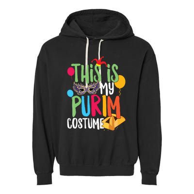 This Is My Purim Costume Jewish Happy Purim Hamantash Gift Garment-Dyed Fleece Hoodie