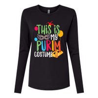 This Is My Purim Costume Jewish Happy Purim Hamantash Gift Womens Cotton Relaxed Long Sleeve T-Shirt