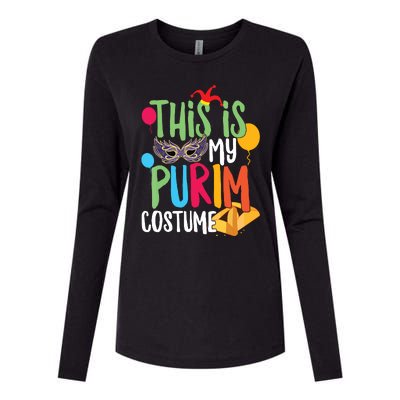 This Is My Purim Costume Jewish Happy Purim Hamantash Gift Womens Cotton Relaxed Long Sleeve T-Shirt