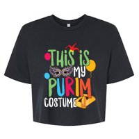 This Is My Purim Costume Jewish Happy Purim Hamantash Gift Bella+Canvas Jersey Crop Tee