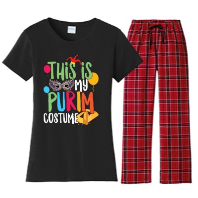 This Is My Purim Costume Jewish Happy Purim Hamantash Gift Women's Flannel Pajama Set