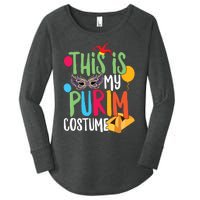 This Is My Purim Costume Jewish Happy Purim Hamantash Gift Women's Perfect Tri Tunic Long Sleeve Shirt