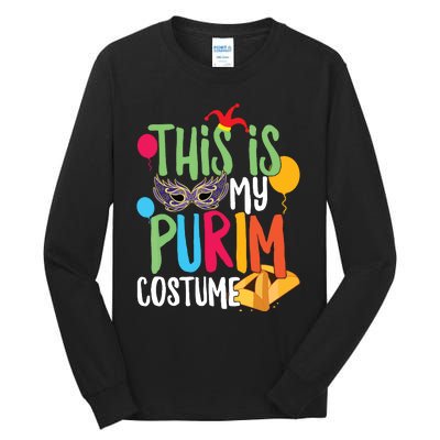 This Is My Purim Costume Jewish Happy Purim Hamantash Gift Tall Long Sleeve T-Shirt