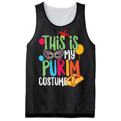 This Is My Purim Costume Jewish Happy Purim Hamantash Gift Mesh Reversible Basketball Jersey Tank