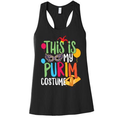 This Is My Purim Costume Jewish Happy Purim Hamantash Gift Women's Racerback Tank