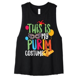 This Is My Purim Costume Jewish Happy Purim Hamantash Gift Women's Racerback Cropped Tank