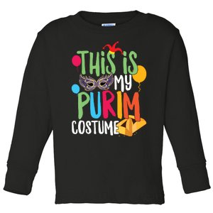 This Is My Purim Costume Jewish Happy Purim Hamantash Gift Toddler Long Sleeve Shirt