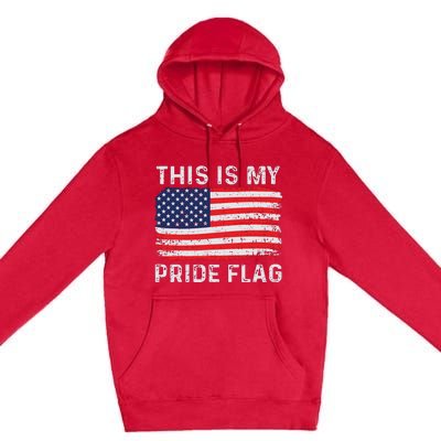 This Is My Pride Flag USA American 4th Of July Patriotic Premium Pullover Hoodie