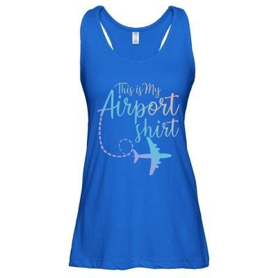 This Is My Airport Airplane Mode Traveling Vacation Gift Ladies Essential Flowy Tank