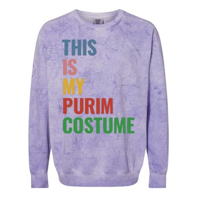 This Is My Purim Costume Colorblast Crewneck Sweatshirt